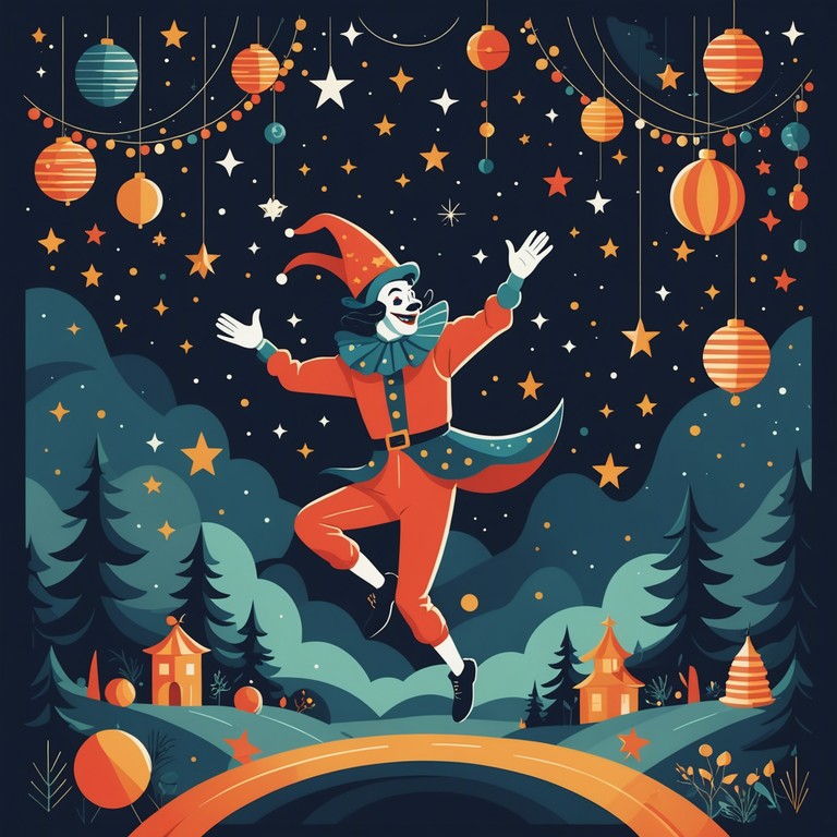 A rollercoaster ride through a soundscape where traditional jingle bells clash and intertwine with high tempo chaos, creating an unexpectedly harmonious cacophony. This track embodies the spirit of a mad jester’s parade, teeming with bursts of intense energy and unpredictable shifts