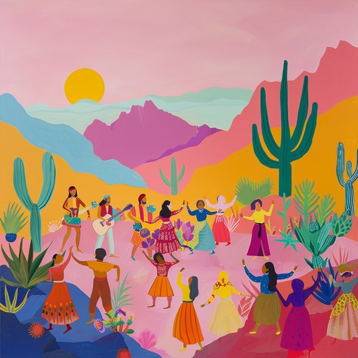 Experience a dynamic blend of ethnic instruments and pulsating beats inspired by desert festivals. The track captures the essence of nomadic celebrations with lively rhythms and spirited melodies, perfect for uplifting any scene or event.