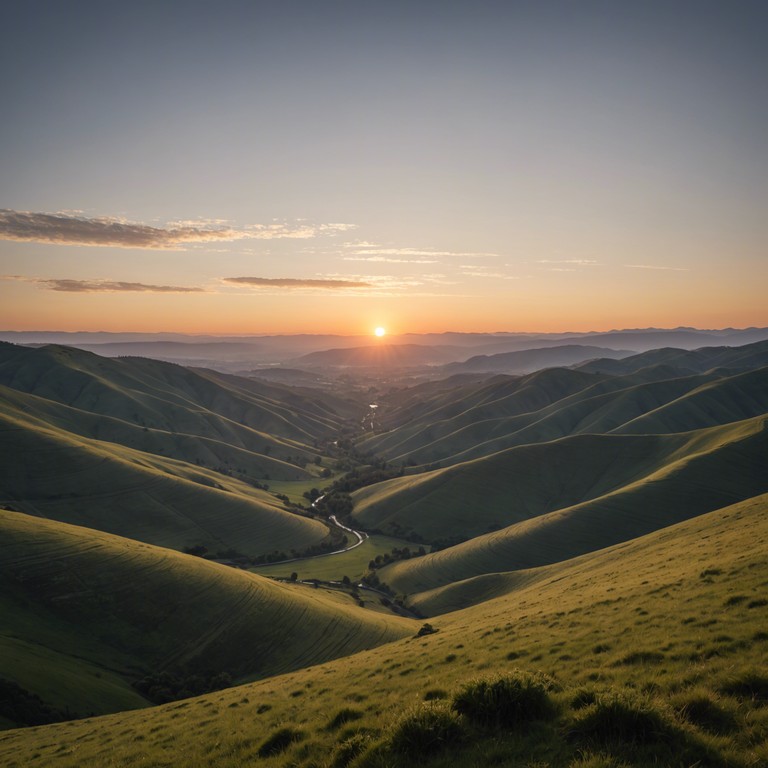 Imagine the first light of day breaking across a serene, untouched landscape, heralding the dawn of new possibilities. The track builds from soft, shimmering strings to a powerful full orchestral crescendo, conveying both the majesty and the hopeful promise of the dawn.