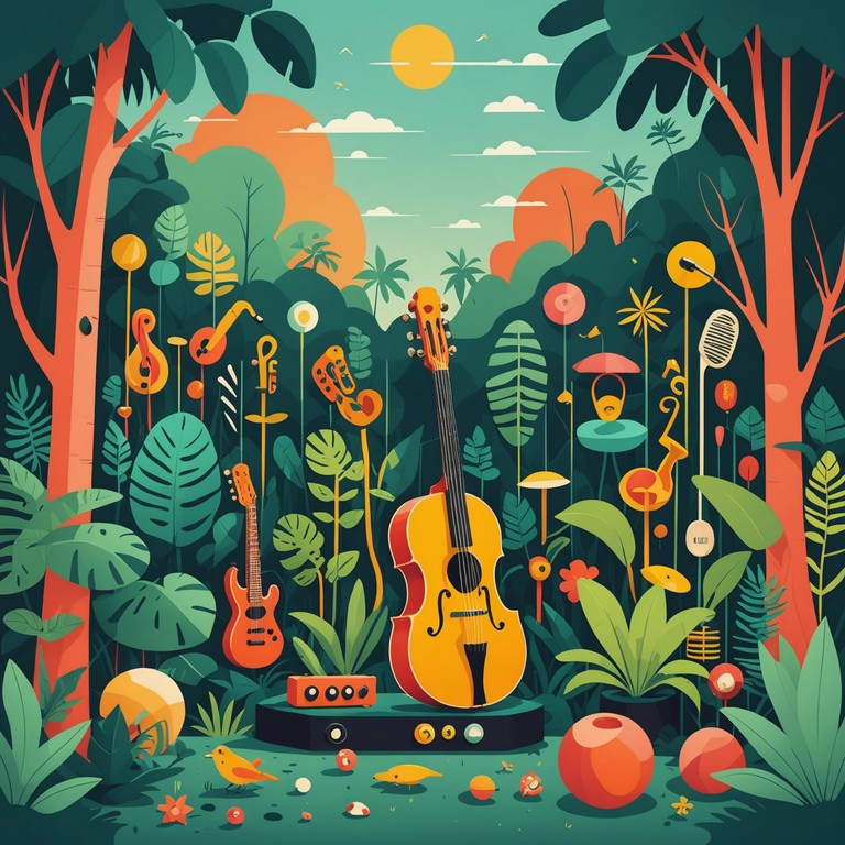 This track merges the quirky, playful sounds of toy instruments with the complex, layered rhythms of jungle music, creating a soundscape that feels both nostalgic and adventurous. Rich textures and unusual percussive elements invoke an imaginative and exploratory mood.