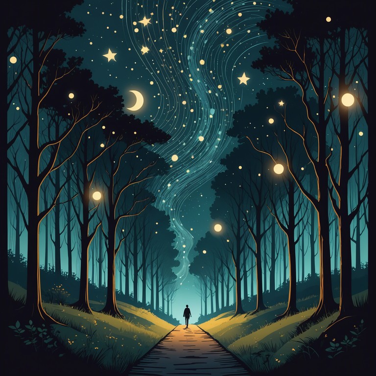 A song like a fluent stream of magic, invoking scenes of enchanted forests and fairytale creatures dancing under starlit skies, with the harp’s strings echoing the ancient calls of a mystical night.