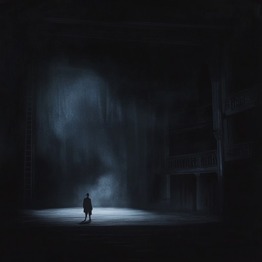 A spine chilling instrumental opera featuring eerie harmonies, dramatic crescendoes, and unsettling suspense enveloping the listener in a ghostly, theatrical experience that evokes the feeling of being stalked by phantom nightmares