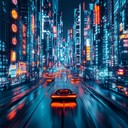 intense journey through dystopian cyberpunk cityscapes with driving beats