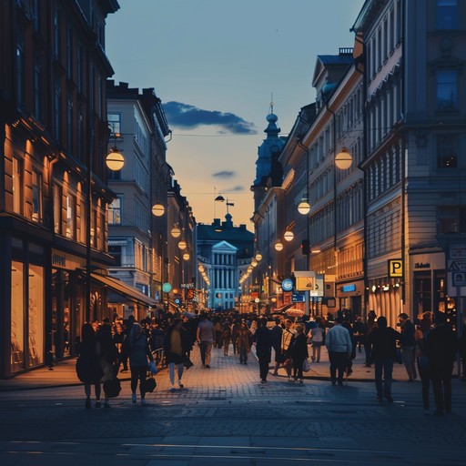 Blending the vibrant energy of helsinki's nightlife with catchy suomipop melodies, this track captures the essence of a perfect urban summer night. It's an upbeat and lively experience that invites listeners to feel the rhythm of the city and the warmth of its people.