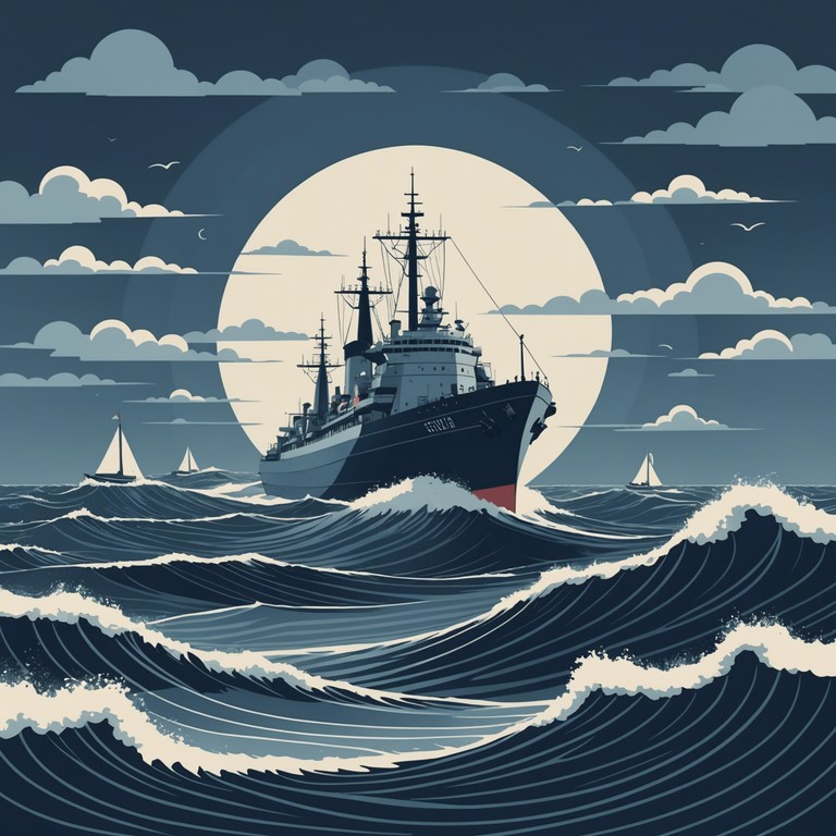 This instrumental track is a robust tribute to the valor and spirit of the russian navy, encompassing deep martial rhythms and a stately pace that evokes the vastness of the sea and the steadfast heart of its sailors. The composition is led by powerful brass melodies that tell a story of tradition, honor, and the relentless pursuit of excellence at sea.