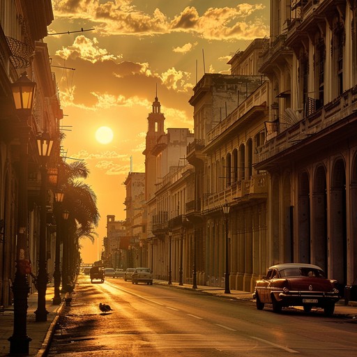 Imagine walking through the vibrant streets of havana as the sun sets, casting golden hues all around. The sound is a lively fusion of traditional salsa rhythms with a fresh indie interpretation. The track uses an electric guitar to bring a modern twist, melding perfectly with congas that maintain the salsa's authentic feel. This music is ideal for evoking feelings of nostalgia mixed with contemporary zest. The energy is uplifting and reflective, perfect for scenes of celebration or introspective journeys. It’s a song that fits just as well in a spirited dance hall as it does in a quiet, introspective moment.