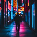 melancholic melodies entwined with hope in a bustling cityscape