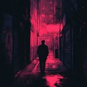 foreboding urban beats, mysterious synths, suspenseful nighttime soundscape