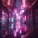 haunting synth melody depicting a lonely cyberpunk night