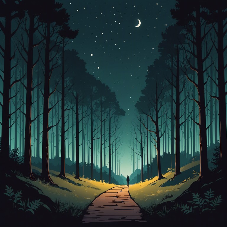 As if under the gaze of a full moon, this alternative version emphasizes the solitary plucking of a banjo, weaving through the shadows of night. Echoes bounce softly off unseen forest walls, creating a sense of solitude and deep connection with the mystic natural world.