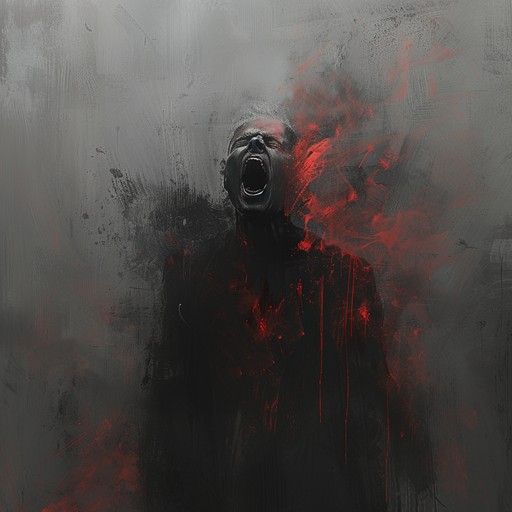 This intense instrumental captures the raw emotion and aggression of nu metal, with distorted electric guitars, pounding drums, and haunting atmospheric elements creating a sense of inner turmoil and existential angst. The track builds in intensity, conveying a tortured soul screaming out in pain and rage against an uncaring world.