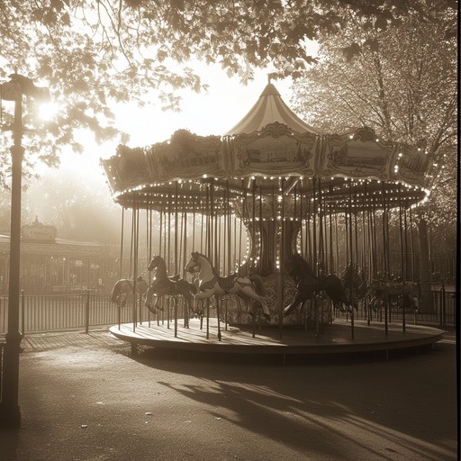 An instrumental waltz featuring a nostalgic, vintage inspired melody that evokes the innocence and charm of childhood memories spent on a carousel. The piece sways gently with the tender cadence of a waltz, capturing the bittersweet essence of bygone days and the passage of time.