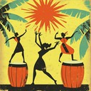 upbeat instrumental merging energetic afro cuban rhythms with confidence