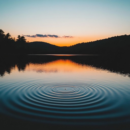 In this composition, each note parallels the soft ripples created by stones skimming across a calm lake at dusk. The music is crafted to evoke the serenity and reflective calm of such moments, integrating a soothing cadence that resembles the touch of stone on water.