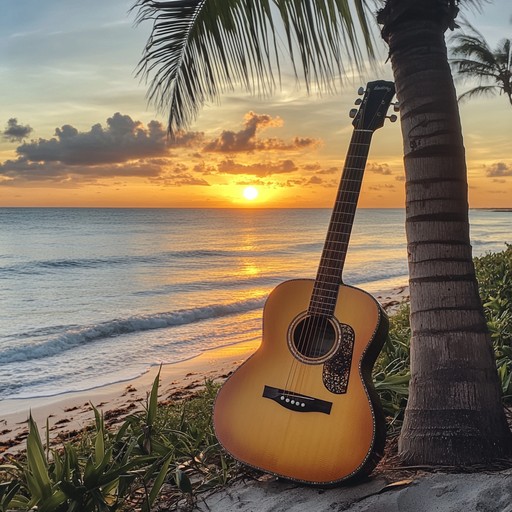 An instrumental bossa nova piece featuring gentle guitar melodies that evoke the feeling of a romantic walk along the beach under the moonlight, capturing the warmth and intimacy of love.