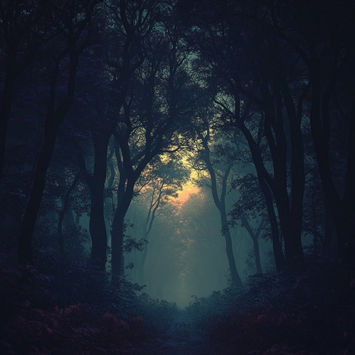 Imagine the soft glow of twilight filtering through ancient trees in a mystical forest. The air is filled with the gentle hum of nature and the faint echo of magical creatures. The melody creates a tranquil yet whimsical atmosphere capturing the enchantment of an untouched, serene woodland.