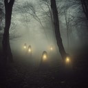 haunting melodies drift through misty woods, stirring ancient spirits.