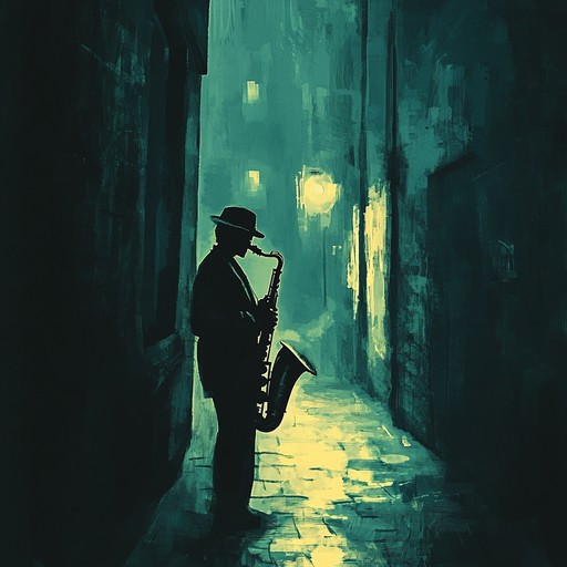 A dynamic instrumental swing composition that blends gritty textures with traditional swing elements, featuring energetic rhythms and evocative brass melodies reminiscent of urban nightlife alleys.