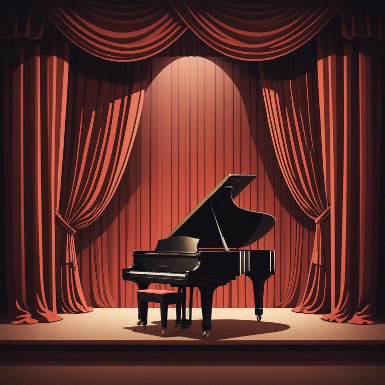 A luxurious composition where gentle piano melodies intertwine seamlessly with subtle orchestral touches to evoke a sense of being in an opulent, velvet draped theater. The piece weaves through emotions as if telling a story without words, making it perfect for a reflective evening or an elegant event.