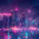 an exciting glitter instrumental capturing the city's vibrant night energy