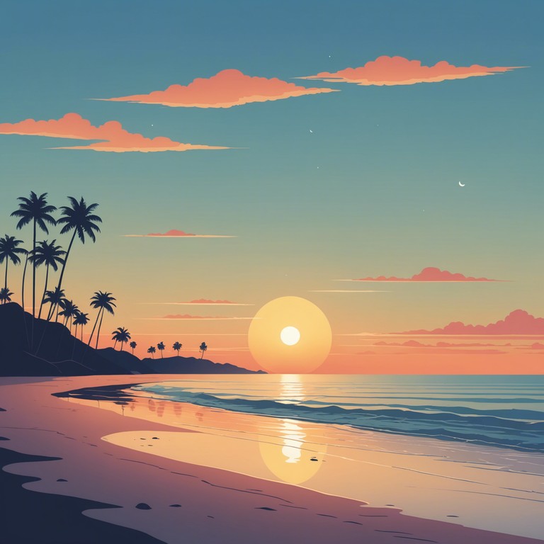 This track uses deep synth pads and gentle beats to transport the listener to a serene coastal dream, replicating the peaceful experience of watching calm sea waves at sunset.