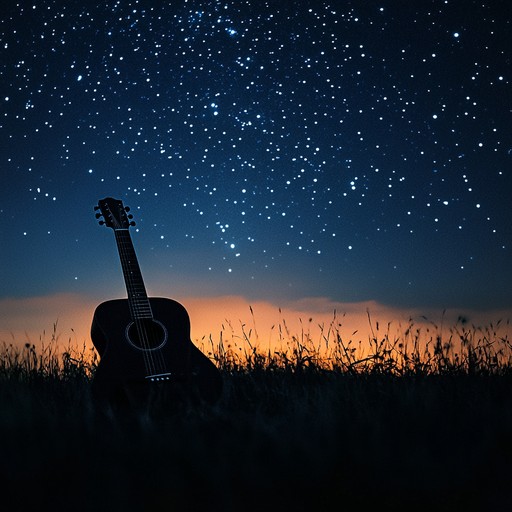 This relaxed ballad features soothing guitar strums, creating a peaceful ambiance reminiscent of warm, moonlit summer nights. The melody gently flows, evoking a sense of nostalgia and tranquility, perfect for calm evening reflections.