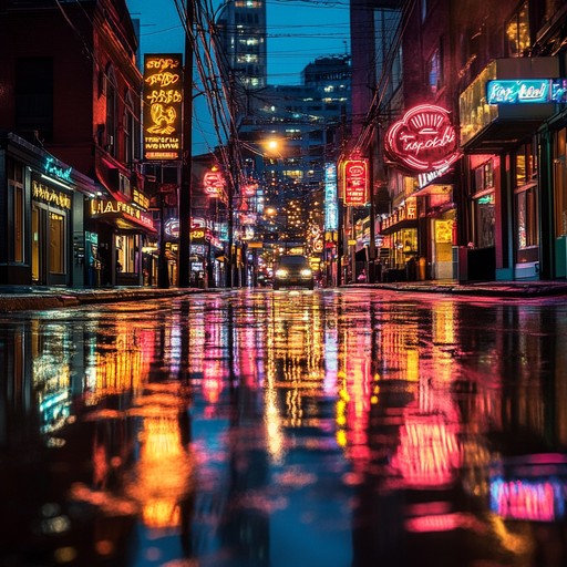 An instrumental track blending soulful melodies with garage rhythms, capturing the essence of wandering through a city's hidden streets under the glow of neon lights.