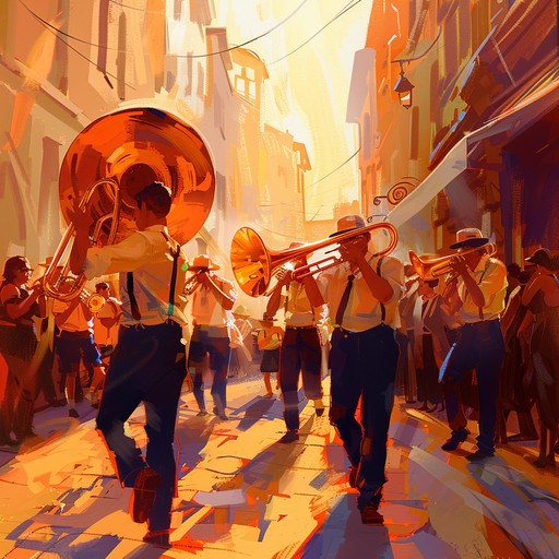 An exuberant, energetic track showcasing classic funk grooves, vibrant brass sections, and a playful, danceable rhythm. The song captures the essence of a sunlit parade, filling listeners with joy and the irresistible urge to move. Perfect for summer vibes and feel good moments.