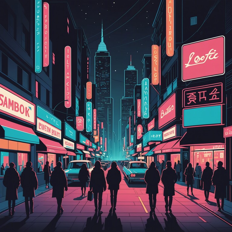 This track encapsulates the vibrant life of the city after dark, with pulsating beats and melodious synth structures that invite the listener to both reflect and dance. The essence of youthfulness and nighttime adventures are captured through dynamic rises and drops, creating a soundscape that feels like navigating through glowing city streets.