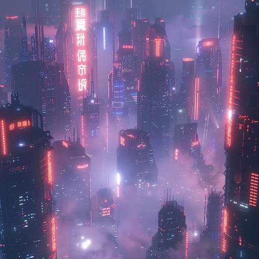 Blend bright neon synths with dramatic, brooding undertones and an intense retro vibe. The track captures the essence of a neon lit cityscape at night, filled with mystery, tension, and an otherworldly nostalgia. Sweeping synth arpeggios and haunting atmospheric sounds create a gripping narrative that transports listeners to a cinematic, dystopian future.