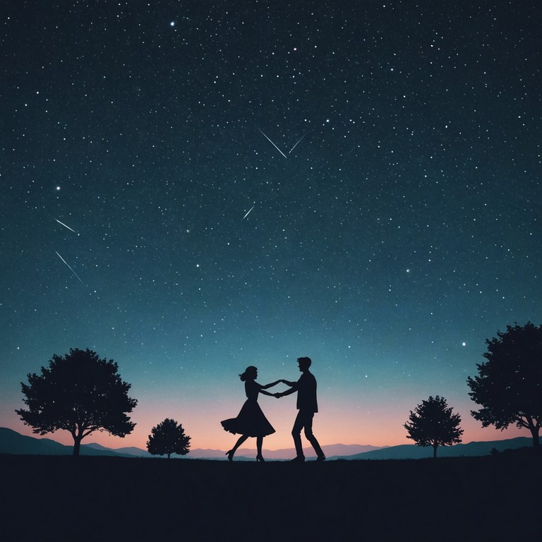 This composition blends the rhythmic precision of pop rumba with seductive melodies, creating a danceable yet intimately romantic atmosphere. The song captures the essence of starlit nights filled with passion and intrigue. It features vibrant percussion and melodic interplays that make it perfect for a night of dance and romance.