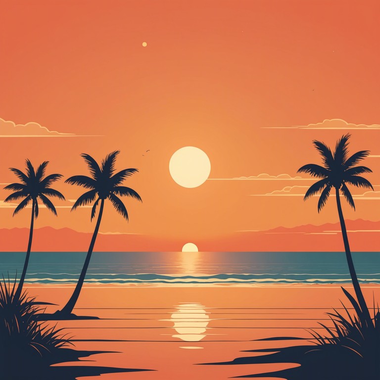 A soothing instrumental track featuring soft rock guitars that mimic the serene ebb and flow of the ocean at dusk. The music carries a subtle energy, reminiscent of a peaceful evening beach stroll, where the sunset casts a warm glow that calms the spirit.