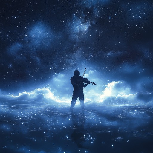 An instrumental dubstep track that fuses emotive violin melodies with powerful bass lines and intricate electronic textures, evoking feelings of introspection and hope amidst a dreamlike atmosphere