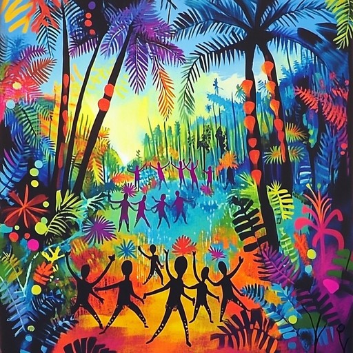 Immerse yourself in the vibrant atmosphere of a tropical rainforest with ecstatic, euphoric beats. The djembe leads powerful percussion, adding depth to uplifting melodies. Designed to inspire dance and joy, this track encapsulates the essence of energetic, tribal world music.