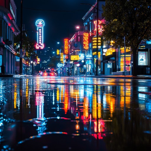 In the heart of a sleepless city, the sound of gentle rain merges with synthetic tones to create an immersive urban atmosphere. This track blends the rhythms of late night urban life with floating melodies, evoking scenes of neon lit streets softly bathed in rain. The piece encourages listeners to feel both the isolation and connection of city life after dark.