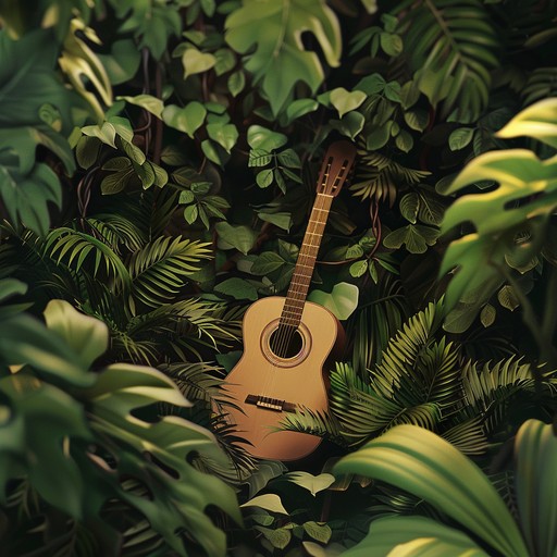 Imagine confidently strumming an acoustic guitar amid a lush forest, creating an eccentric, freak folk atmosphere that is both introspective and comforting. This dynamic and serene journey through nature is filled with raw and tranquil sounds, inviting listeners to explore an uncommon auditory world.