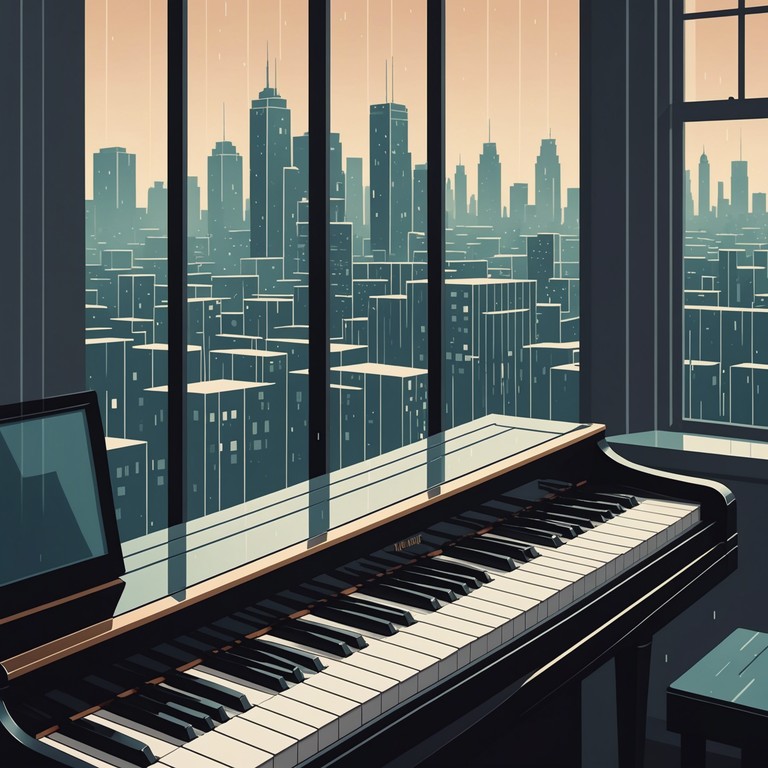 Crafted for moments of solitude in the bustling cityscape, this track combines melancholic piano tunes with ambient synths to set a reflective mood under the city lights.