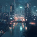 smooth jazz house track evoking serene nocturnal city vibes