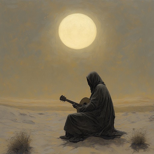 A mesmerizing troubadour's ballad played with enchanting melodies of distant lands, mixing arabesque influences with european medieval charm. The calm, yet mysterious melodies transport listeners to a desert night, evoking images of ancient tales and romantic wanderers. Ideal for setting an exotic, introspective atmosphere filled with historical finesse.