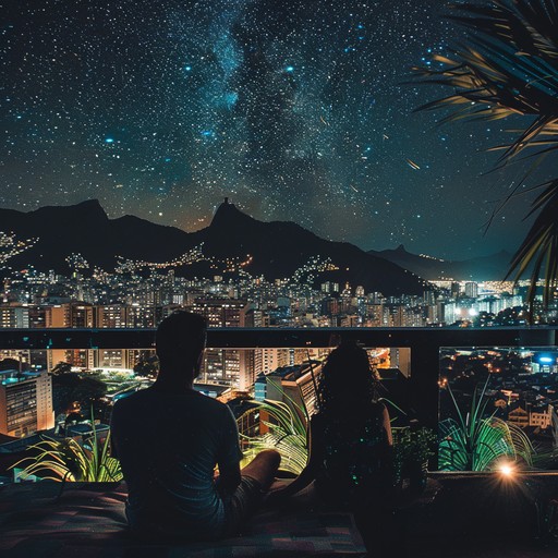 This alternative version highlights the softer guitar strums paired with a panorama of the starry rio skyline, ideal for moments of deep connection and quiet love.