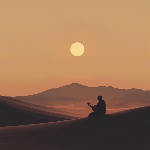 A haunting instrumental piece that weaves traditional middle eastern melodies with modern sensibilities, capturing the profound sense of longing and nostalgia as the sun sets over endless dunes.