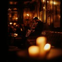 smooth saxophone serenades under soft candlelight in moonlit lounge