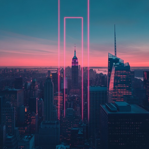 A vibrant exploration of sound, where modern electronic beats meet the nostalgia of synth driven melodies, creating an audio representation of city lights reflecting off towering glass structures.