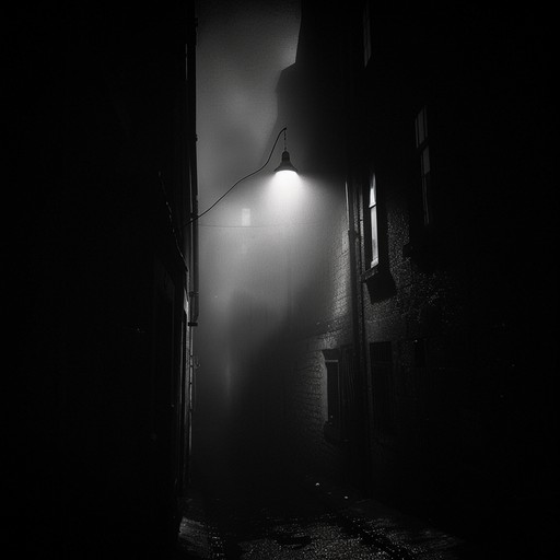 A bone chilling phonk track that takes you on a haunting journey through dark alleyways, featuring syncopated beats, eerie ambient textures, and distorted soundscapes, creating an atmosphere thick with dread and suspense. The sinister melodies and heavy basslines encapsulate the unease and danger lurking in the shadows.