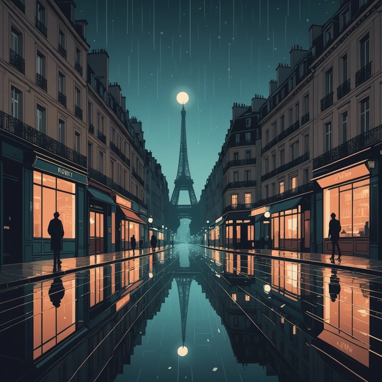 A track perfect for nighttime musings or a quiet evening in. It envelops the listener in a reflective mood, aided by the smooth flow of a saxophone, embodying the vibe of a serene, thoughtful walk through paris after dark. The soft beats mimick the heartbeat of the city, quietly vibrant and alive.