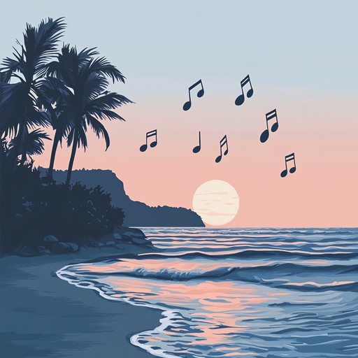 A soothing instrumental composition blending marimba tones with gentle island rhythms, evoking the peaceful ambiance of tropical beaches at dusk. The piece invites listeners to relax and imagine warm sands, gentle waves, and swaying palms under a fading sun.