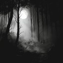 dark haunting melodies with echoing whispers throughout soundscape