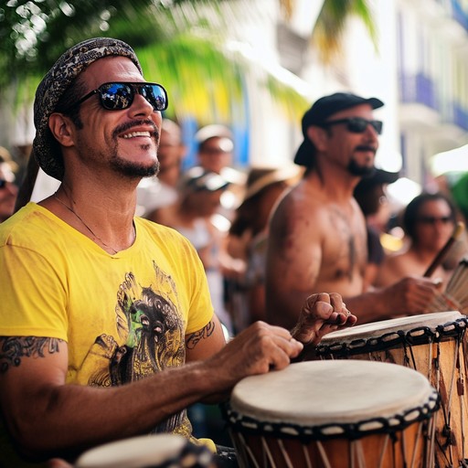 A bold and upbeat samba piece highlighting the pulsating beats of brazilian percussion instruments, bringing to life the excitement of a rio carnival night.