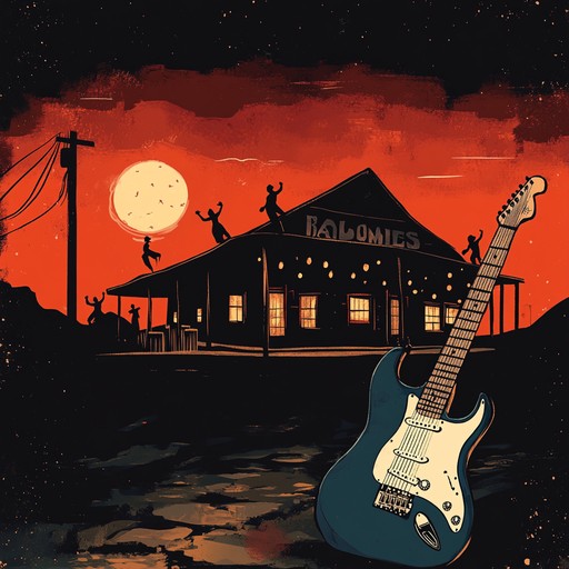 A lively instrumental blending blues and rock with electric guitar riffs and a driving beat, capturing the energy of a roadhouse dance floor.