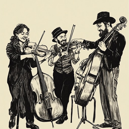 An energetic and whimsical klezmer celebration revolving around a vibrant clarinet. Incorporates playful and joyful melodies with unexpected twists, capturing the spirit of traditional yiddish folk dances and modern, quirky interpretations. Perfect for festive settings, this piece transitions through lively tempos, creating a dynamic and engaging musical journey.